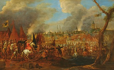 Belegering van een stad door de Imperialen, mogelijk de belegering van Magdeburg in 1631, c.1650 door Pieter Molenaer